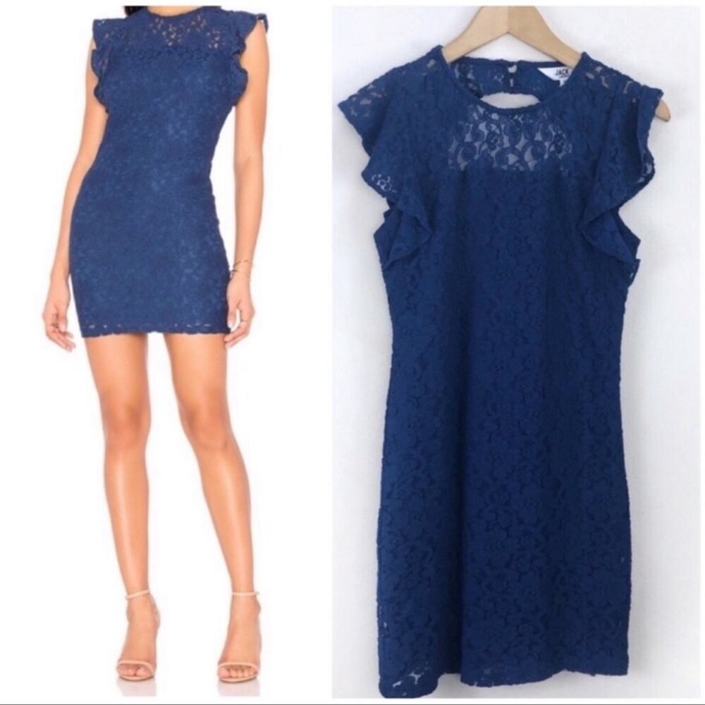 NWT Jack by BB Dakota Lace Sheath Dress in blue M